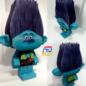 Imagem de capa para o Ebook (Trolls) Tronco - Boneco de papel papertoy