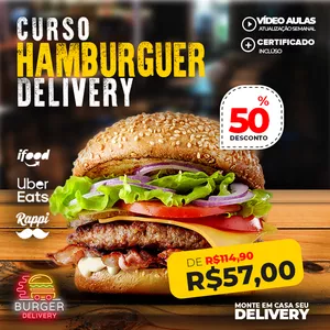 Imagem de Curso de Hambúrguer Artesanal criado por Pulse Digital na hotmart