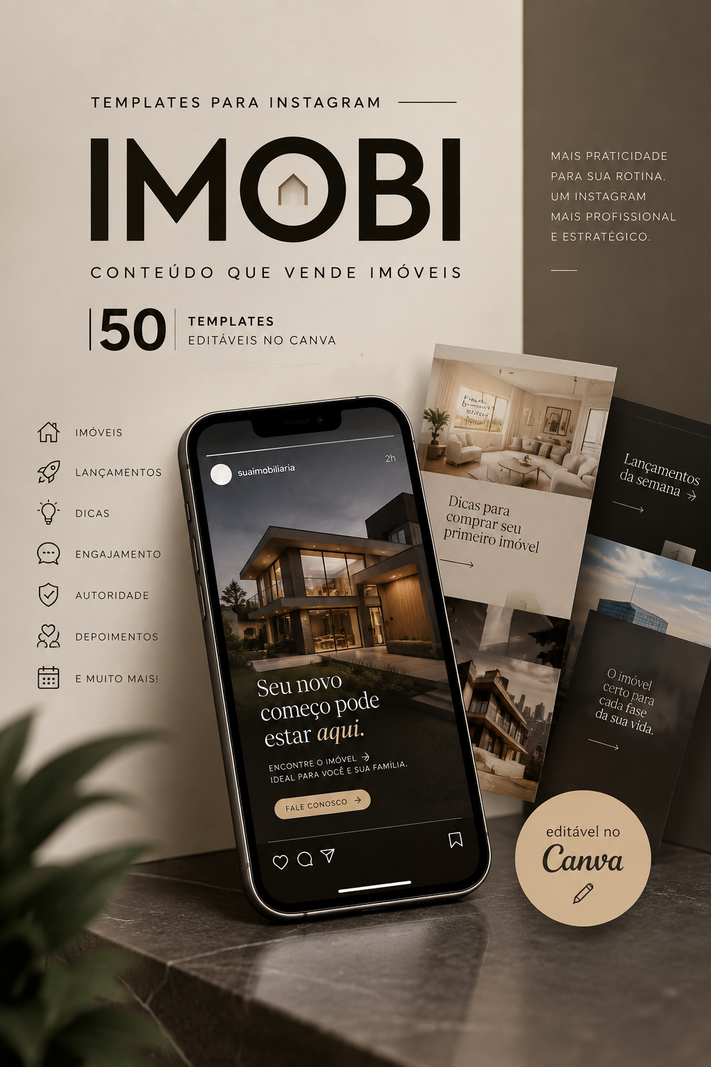IMOBI PRO — 50 Templates para um Instagram que Vende Imóveis>