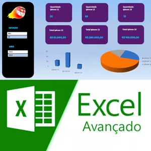Imagem do curso Excel Avançado + Exercícios + VBA + Dashboard