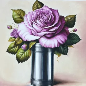 Imagem de ROSA REALISTA COM VASO INOX criado por Alessandra De Paula Rabelo Santos na hotmart