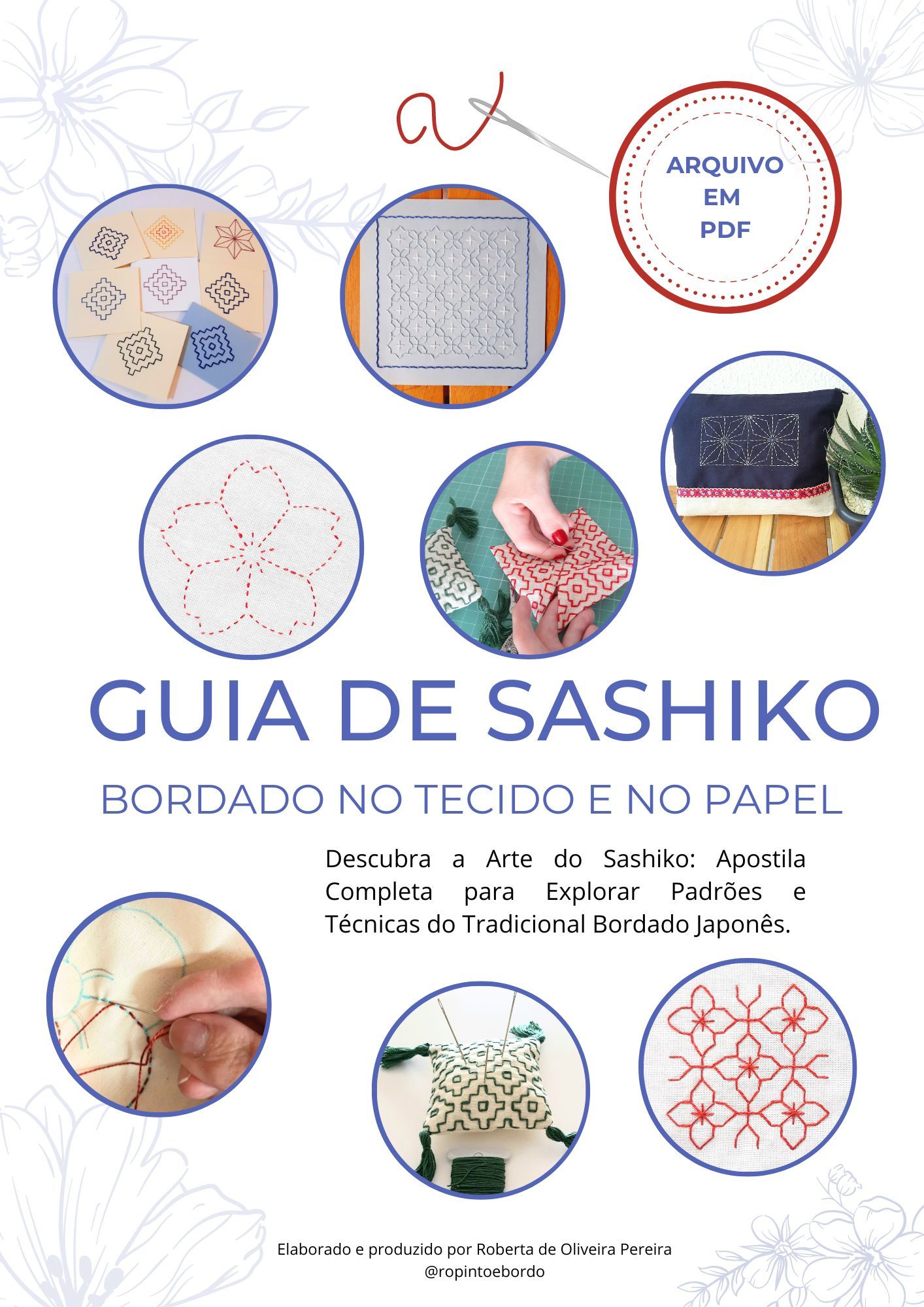 Imagem do curso GUIA DE SASHIKO - BORDADO NO TECIDO E NO PAPEL