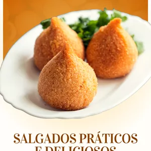 Imagem de capa para o Ebook Salgados Práticos e Deliciosos