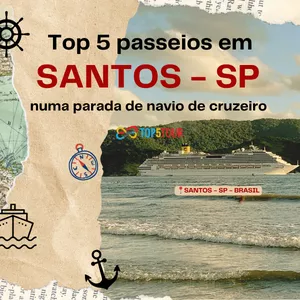 Imagem de capa para o Ebook Top 5 passeios em Santos - SP numa parada de navio de cruzeiro
