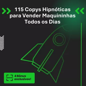 Imagem de capa para o Ebook 115 Copys Hipnóticas para Vender Maquininhas Todos os Dias