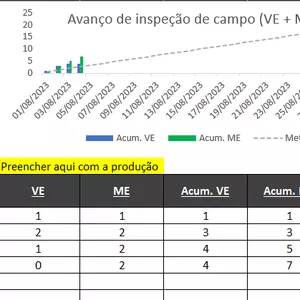 Imagem de capa para o Curso online Planilha de controle de avanço de inspeção