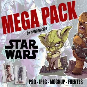 Imagen de portada para Ebook MegaPack de sublimacion STARTWARS