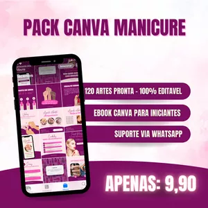 Imagem de capa para o Ebook Pack Canva - Manicure