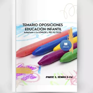 Imagen de portada para Ebook TEMARIO OPOSICIONES EDUCACIÓN INFANTIL I. LOMLOE Y REAL DECRETO 95/22