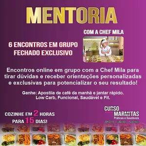 Imagem de capa para o Curso online Mentoria Curso Nova Era - Marmitas Práticas e Saudáveis