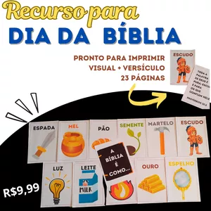 Imagem de capa para o Ebook RECURSO VISUAL PARA O DIA DA BÍBLIA | A BÍBLIA É COMO ...