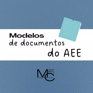Imagem de capa para o Ebook Modelos de documentos do AEE