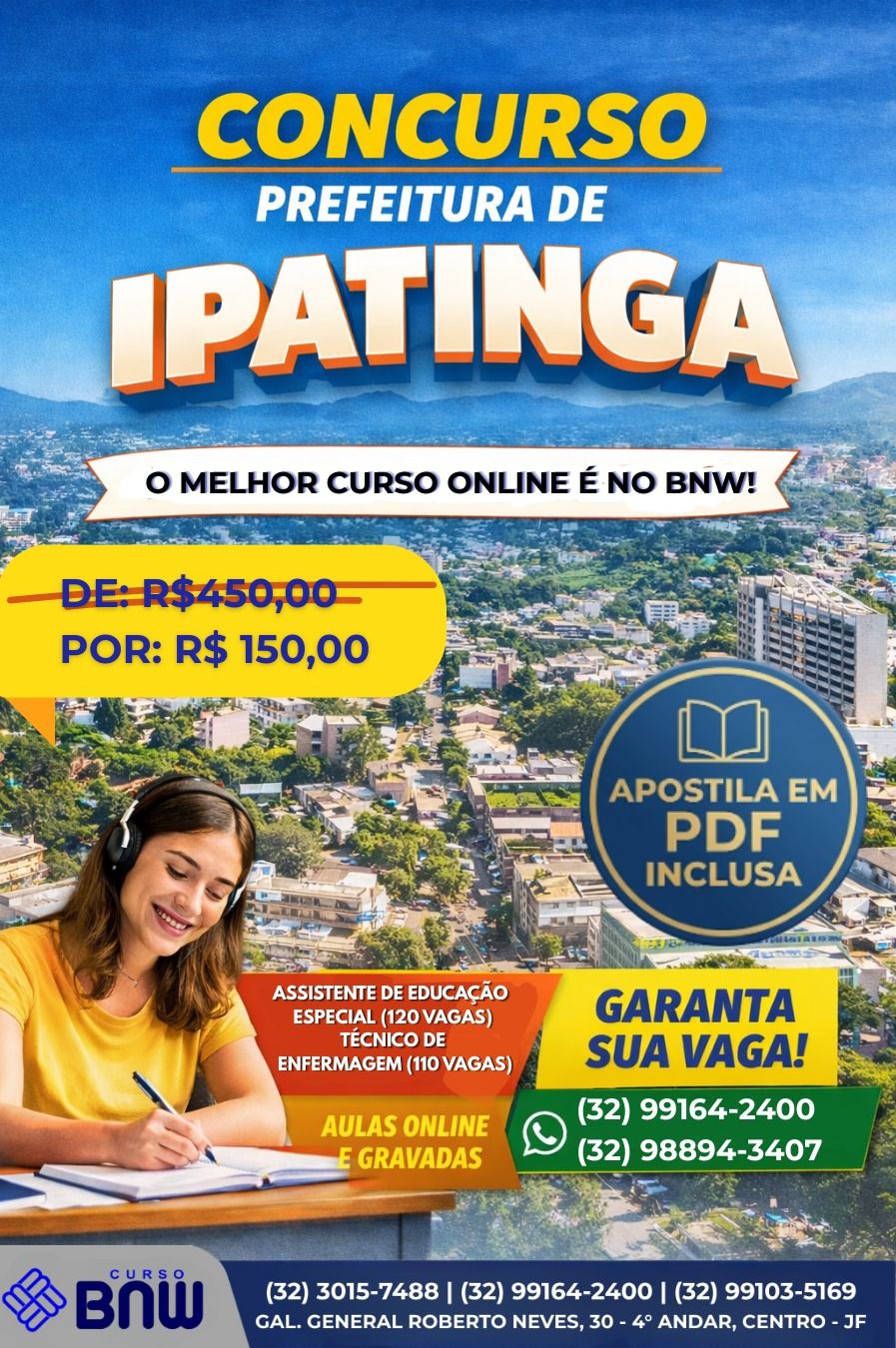 Imagem do curso Preparatório Ipatinga 2026 – Aulas Gravadas + Apostila PDF