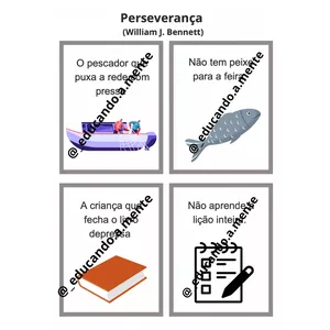 Imagem de capa para o Ebook Flash cards poema Perseverança (Willian J. Bennet)