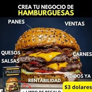 Imagen de portada para Ebook Curso Crea Tu Negocio de Hamburguesas