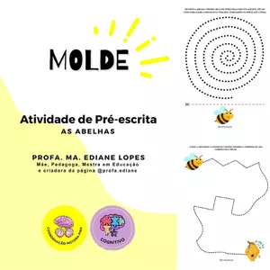 Imagem de capa para o Ebook Abelhas Traçadas – Pré-Escrita Lúdica que Prepara a Mão para Letras!