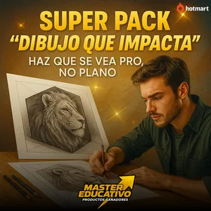 Imagen de portada para Ebook SUPER PACK “DIBUJO QUE IMPACTA” – HAZ QUE SE VEA PRO, NO PLANO