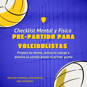 Imagen de portada para Curso online Checklist Mental y Física Pre-Partido para Voleibolistas