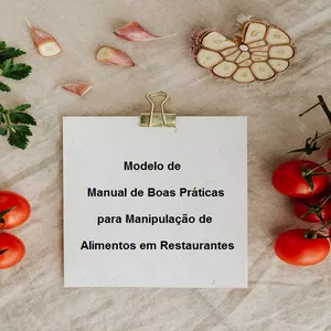 Imagem do curso Modelo de Manual de Boas Práticas para Manipulação de Alimentos - aplicável a  restaurantes