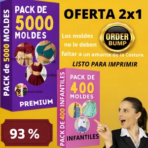 Imagen de portada para Curso online 🧵PACK DE MOLDES  DE COSTURA ✂️