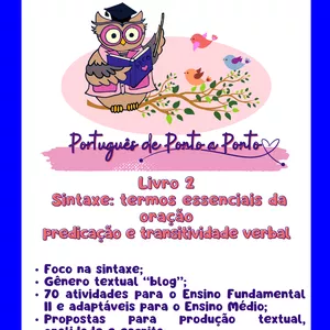 Imagem de capa para o Curso online Sintaxe - Coleção - Livro 2: Termos essenciais da oração: Oração, Predicação e Transitividade Verbal