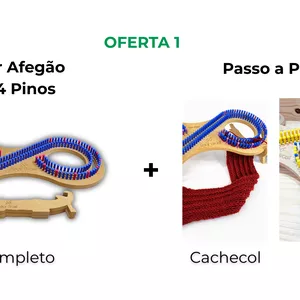 Imagem de capa para o Curso online Oferta 1 - Tear Afegão 224 Pinos + 2 Vídeos (Brinde)