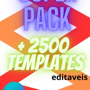 Imagem de capa para o Ebook PACK +2500 TEMPLATES