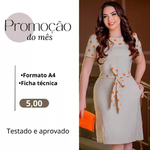 Imagem de capa para o Ebook Molde vestido tubinho evangelica