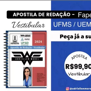 Imagem de capa para o Ebook Apostila de Redação - Fapec 2024