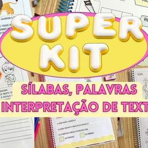 Imagem de capa para o Ebook Super Kit sílabas palavras e interpretação