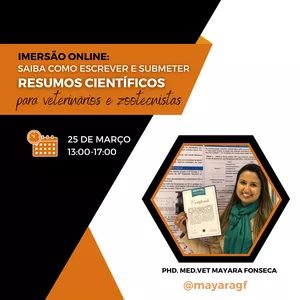 Imagem de capa para o Evento online Imersão online: Saiba como produzir e submeter resumos científicos para veterinários e zootecnistas