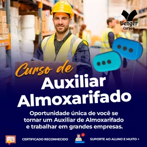 Imagem de Curso Auxiliar de Almoxarifado criado por Venger Cursos na hotmart