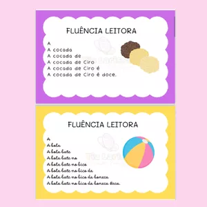 Imagem de capa para o Ebook Fluência Leitora Letra de imprensa + cursiva