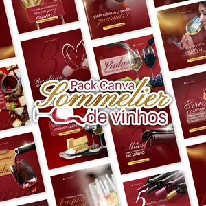 Imagem de capa para o Curso online PACK CANVA SOMMELIER DE VINHOS