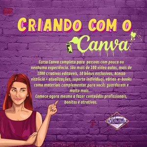 Imagem de capa para o Curso online Curso Criando com o Canva MD