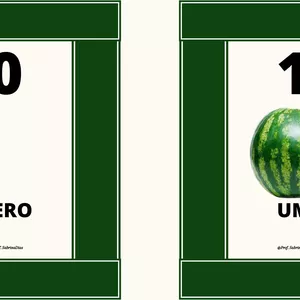 Imagem de capa para o Ebook Números, nomes e quantidades. Com frutas 