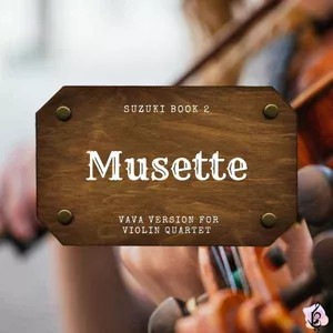 Cover image for Ebook J. S. Bach Musete for four violins - VAVA version
