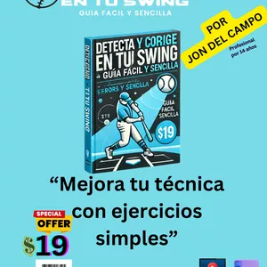 Imagen de portada para Curso online BEISBOL/Detecta y Corrige Errores en tu Swing/ Guía Fácil y Sencilla