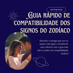 Imagem de capa para o Ebook Guia Rápido de Compatibilidade dos Signos Zodiacais