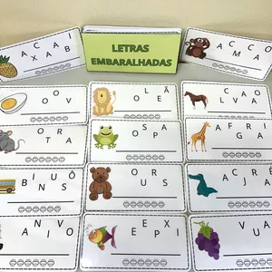 Imagem de capa para o Ebook Letras embaralhadas - fichas para alfabetização 