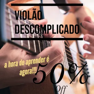 Imagem de capa para o Ebook violão descomplicado do absoluto zero até suas primeiras musicas