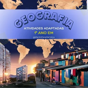 Imagem de capa para o Ebook Geografia 1º ano EM Atividades Adaptadas