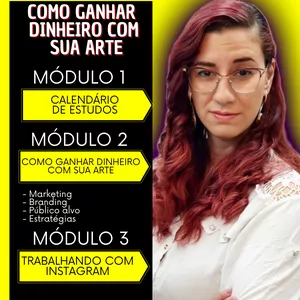 Imagem de capa para o Curso online COMO GANHAR DINHEIRO COM SUA ARTE