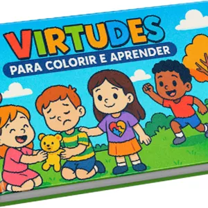 Imagem de capa para o Ebook VIRTUDES BÍBLICAS PARA COLORIR E APRENDER NO ESTILO BOBBIEGOODS