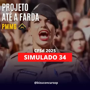 Imagem de capa para o Ebook SIMULADO 34 PÓS-EDITAL CFSd PMMG 2025