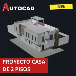 Imagen de portada para Curso online Proyecto casa de 2 pisos - AutoCAD