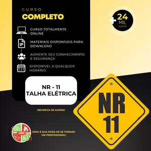 Imagem de capa para o Curso online NR-11 - Talha Elétrica - (Slides)