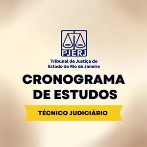 Imagem de capa para o Ebook Cronograma de estudos TJRJ - Técnico Judiciário 2025