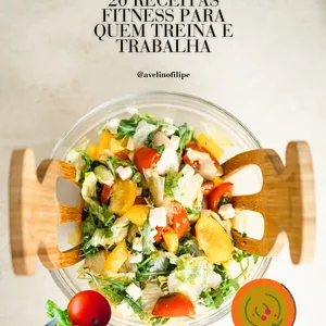 Imagem de capa para o Ebook 20 Receitas Fitness Rápidas Para Quem Treina e Trabalha