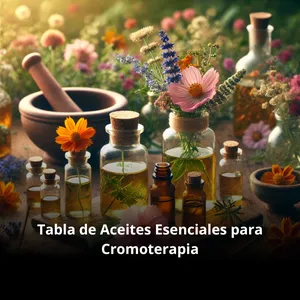 Imagen de portada para Curso online Tabla de Aceites Esenciales para Cromoterapia